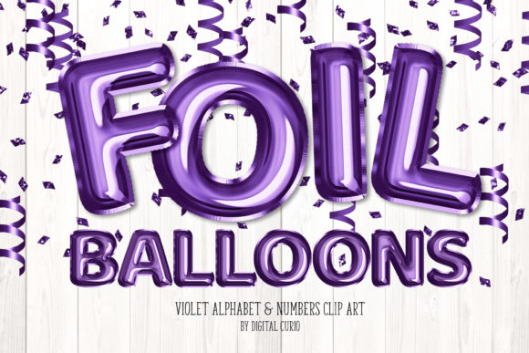Download Violet Foil Balloon Alphabet Clipart - Foil Collection