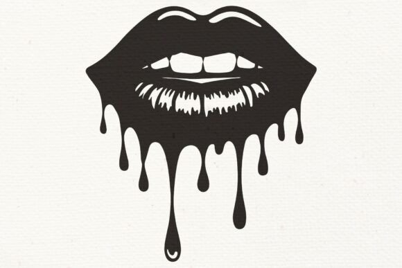 Download Dripping Lips SVG Vector - Premium Resources