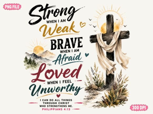 Download Be Strong Courageous Bible Verse Faith - Faith Collection