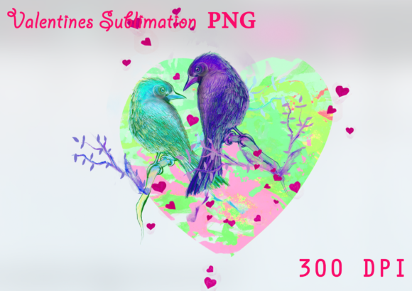 Download 6 Birds New Valentines Sublimation PNG - Valentines Collection