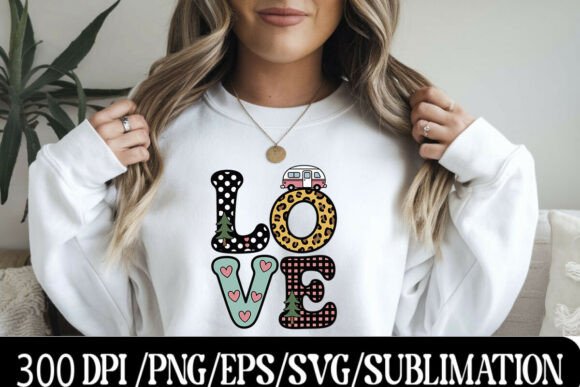 Download Love Camper Retro Forest Heart Art - Premium Resources
