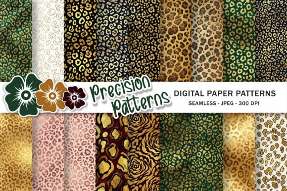 Download Seamless Gold Foil Leopard Background - Foil Collection