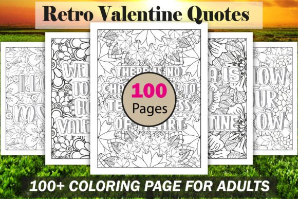 Download Retro Valentines Quotes Coloring Book - Valentines Collection