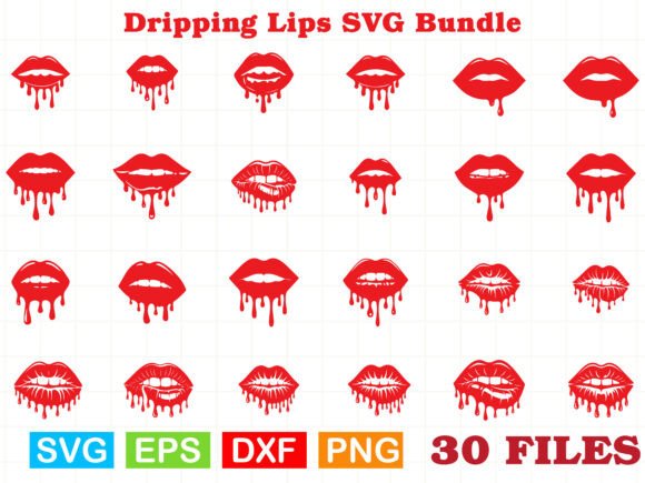 Download Dripping Lips SVG Bundle - Dripping lips svg Collection